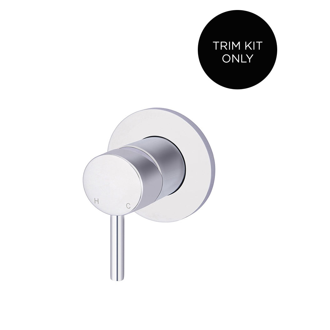 Round Wall Mixer Short Pin-lever Finish Kit - rear mounting detail