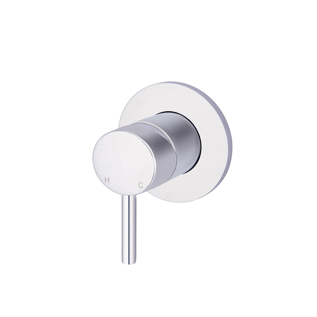 Round Wall Mixer Short Pin-lever Finish Kit - Polished Chrome