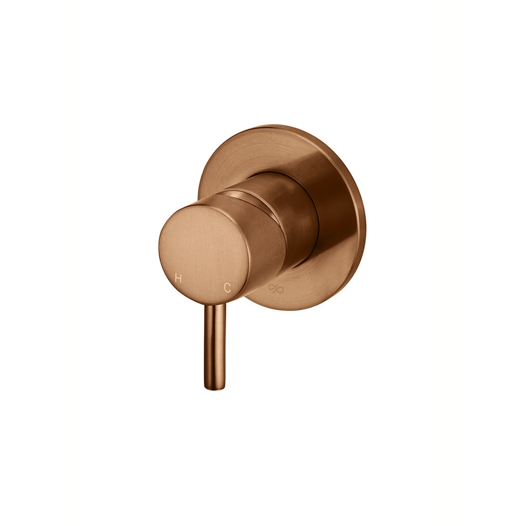 Round Wall Mixer Short Pin-lever Finish Kit - Lustre Bronze