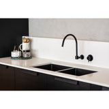 Round Wall Mixer Short Pin-lever Finish Kit - Matte Black