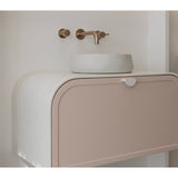 Round Quarter Turn Wall Top Assemblies in Polished Chrome - side profile view