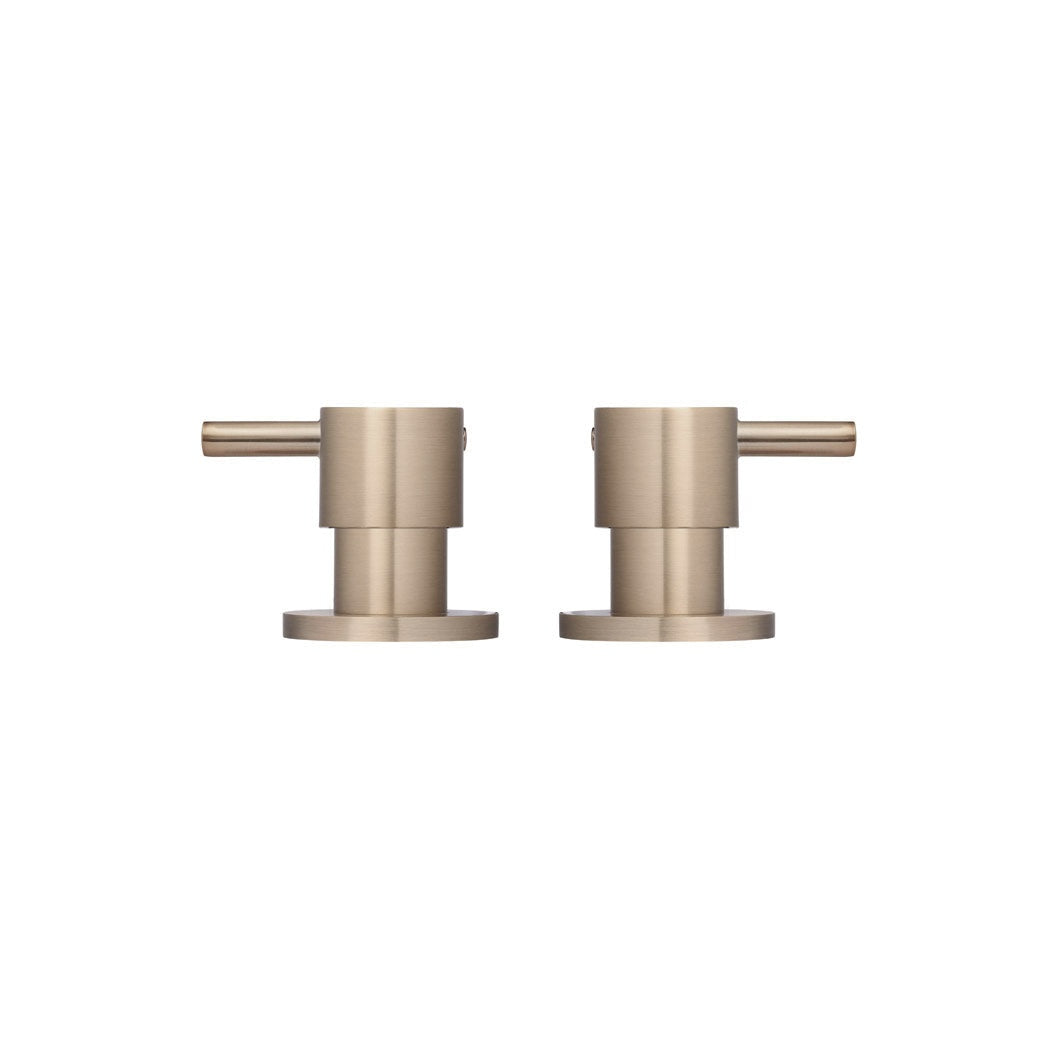 Round Quarter Turn Wall Top Assemblies - Champagne
