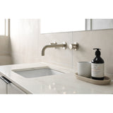 Round Quarter Turn Wall Top Assemblies - Brushed Nickel