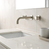 Round Quarter Turn Wall Top Assemblies - Brushed Nickel