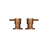 Round Quarter Turn Wall Top Assemblies - Lustre Bronze
