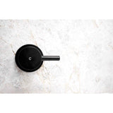 Round Quarter Turn Wall Top Assemblies - Matte Black