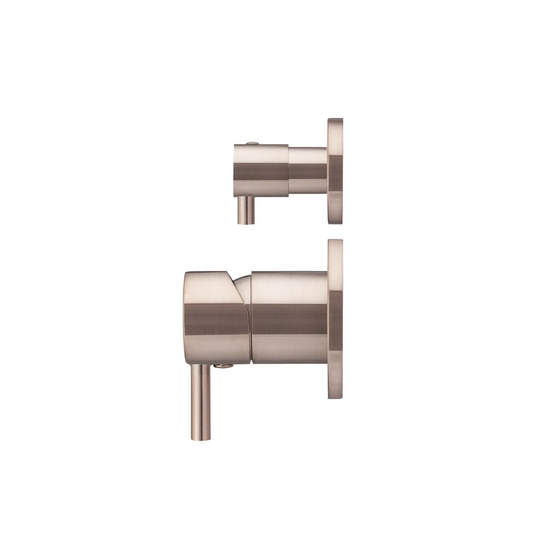 Round Diverter Mixer Finish Kit in Polished Chrome - angled product view