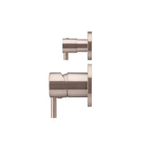 Round Diverter Mixer Finish Kit in Polished Chrome - angled product view