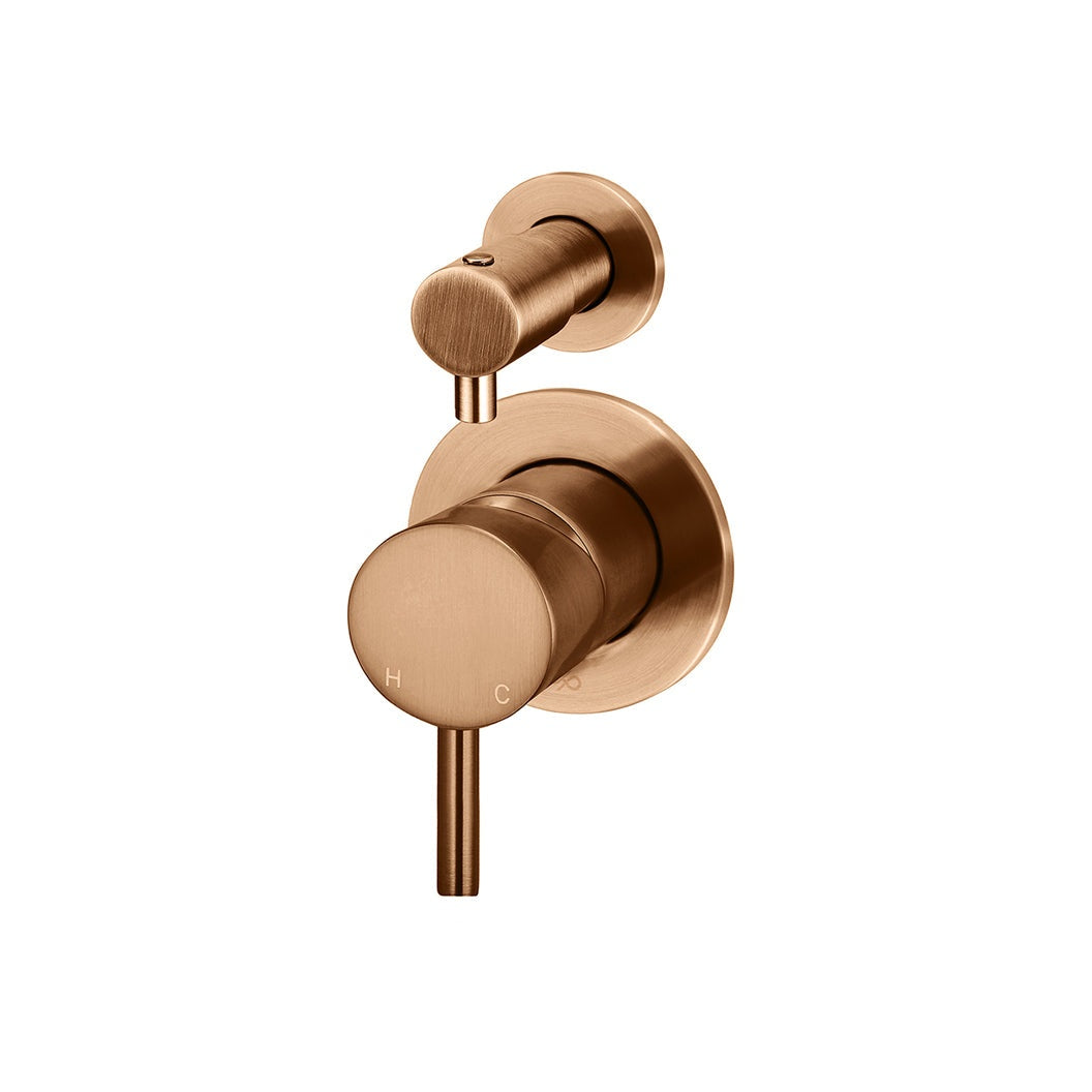 Round Diverter Mixer Finish Kit in Tiger Bronze - finish and profile close-up