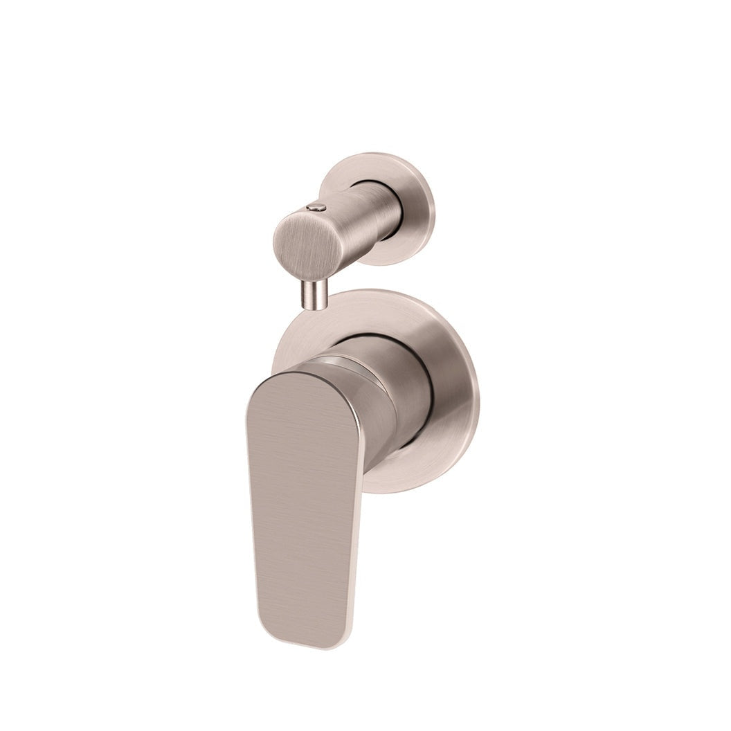 Round Diverter Mixer Paddle Handle Finish Kit in Polished Chrome - front view