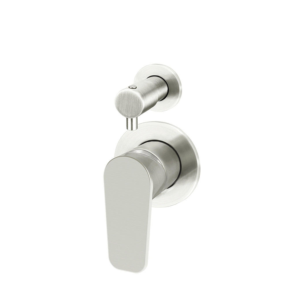 Round Diverter Mixer Paddle Handle Finish Kit in Brushed Nickel - full product view