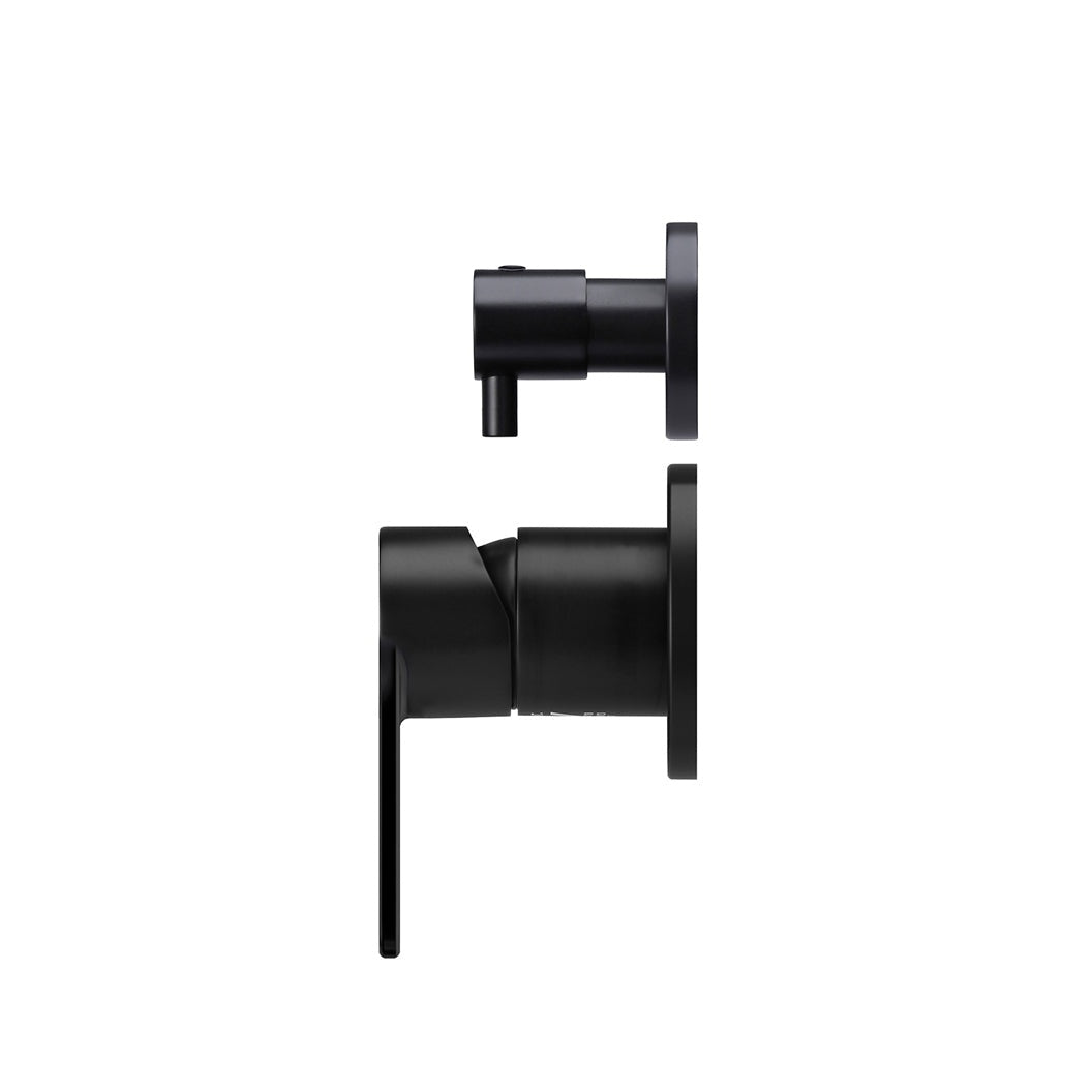 Round Diverter Mixer Paddle Handle Finish Kit - Matte Black