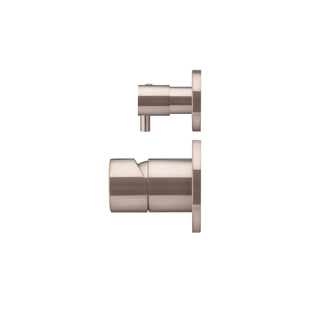 Round Diverter Mixer Pinless Handle Finish Kit - Champagne