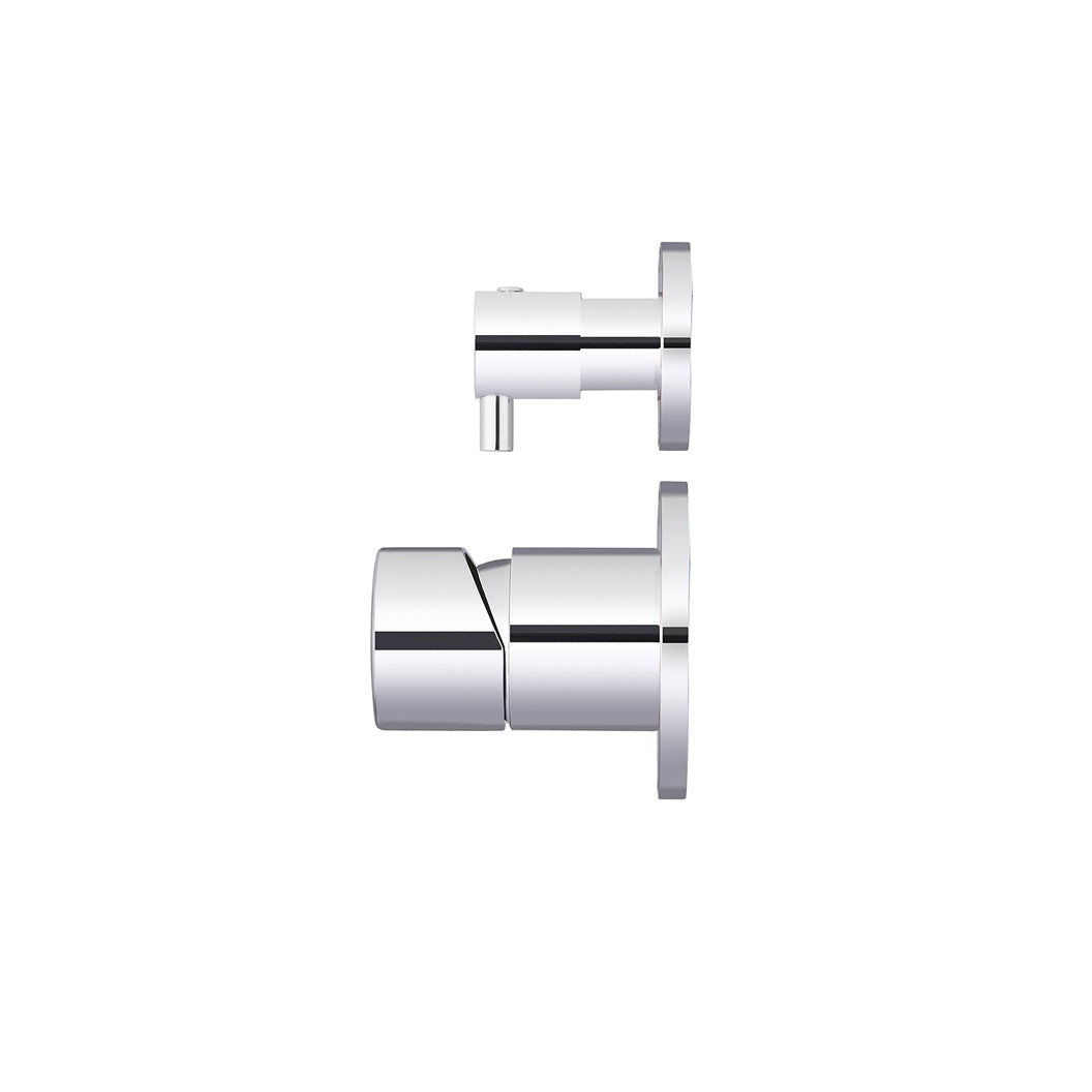 Round Diverter Mixer Pinless Handle Finish Kit - Polished Chrome