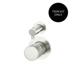 Round Diverter Mixer Pinless Handle Finish Kit in Brushed Nickel - rear mounting detail
