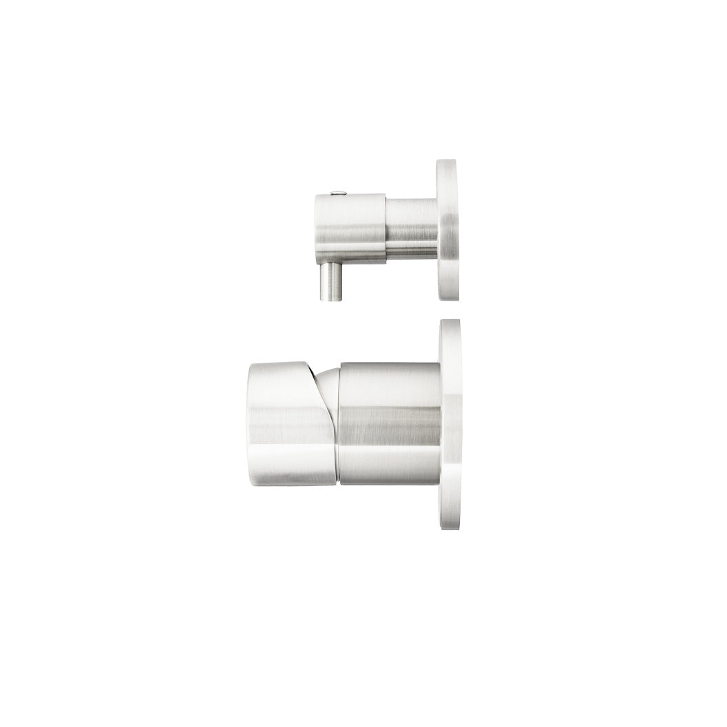 Round Diverter Mixer Pinless Handle Finish Kit - Brushed Nickel