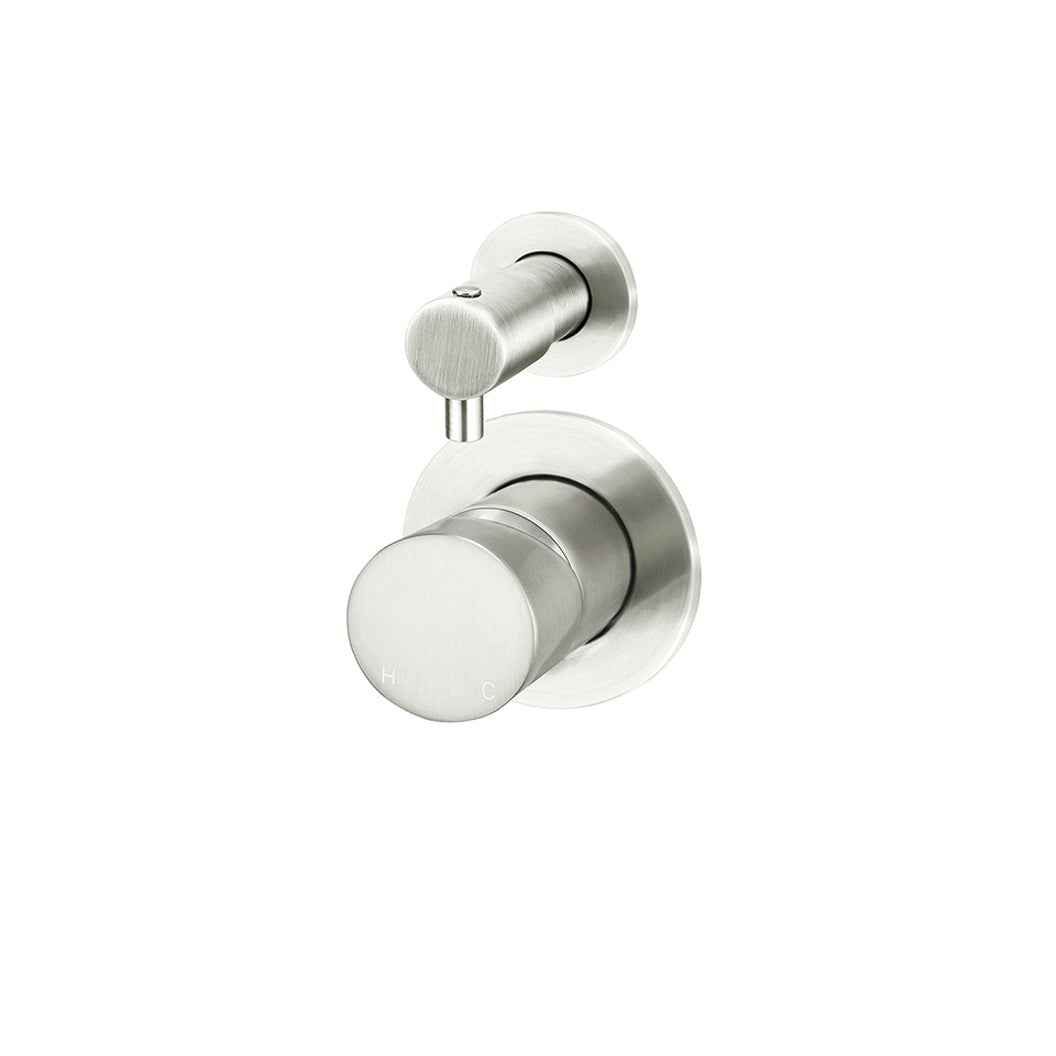 Round Diverter Mixer Pinless Handle Finish Kit in Brushed Nickel - full product view