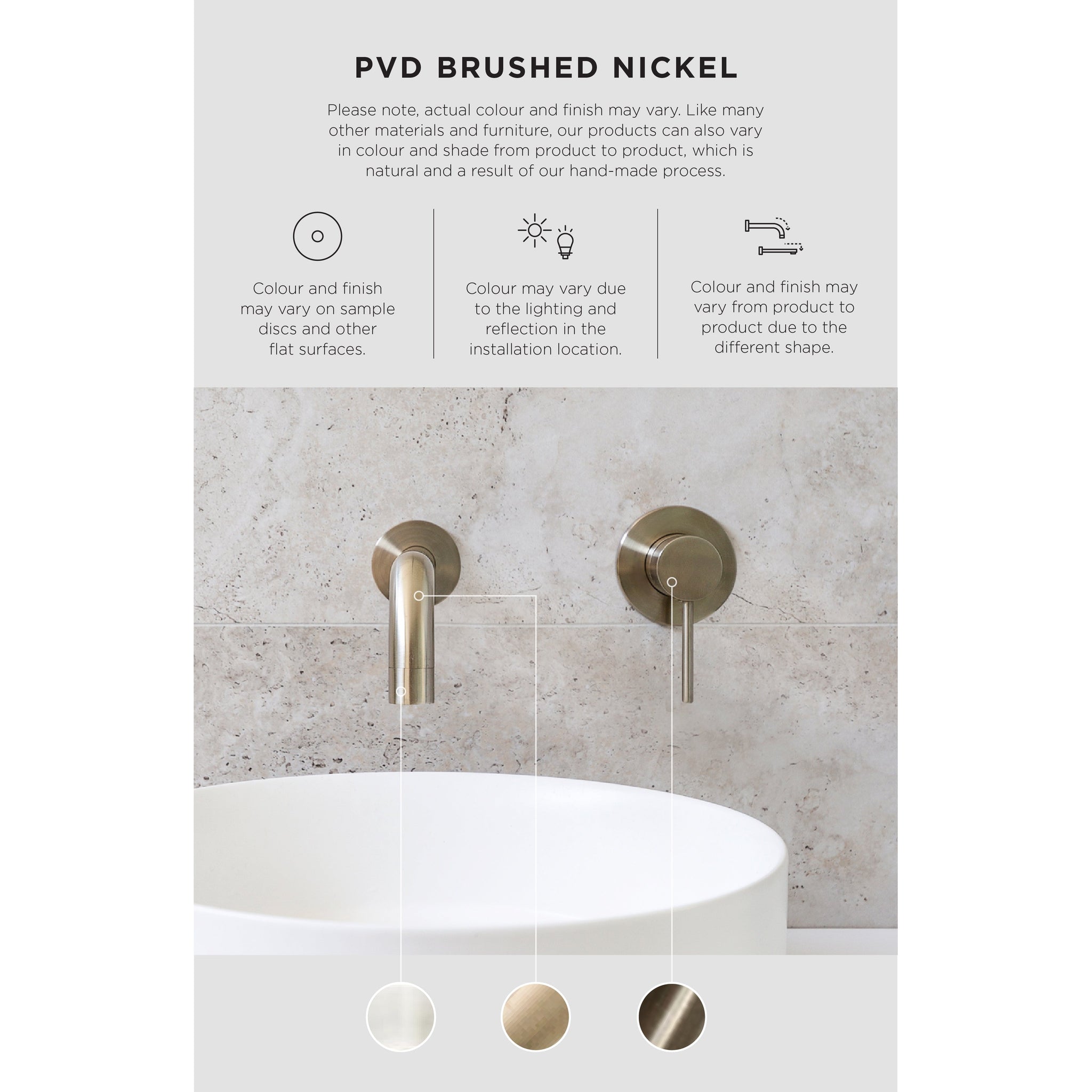 Round Diverter Mixer Pinless Handle Finish Kit - Brushed Nickel