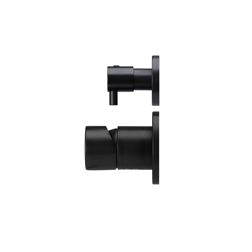 Round Diverter Mixer Pinless Handle Finish Kit - Matte Black