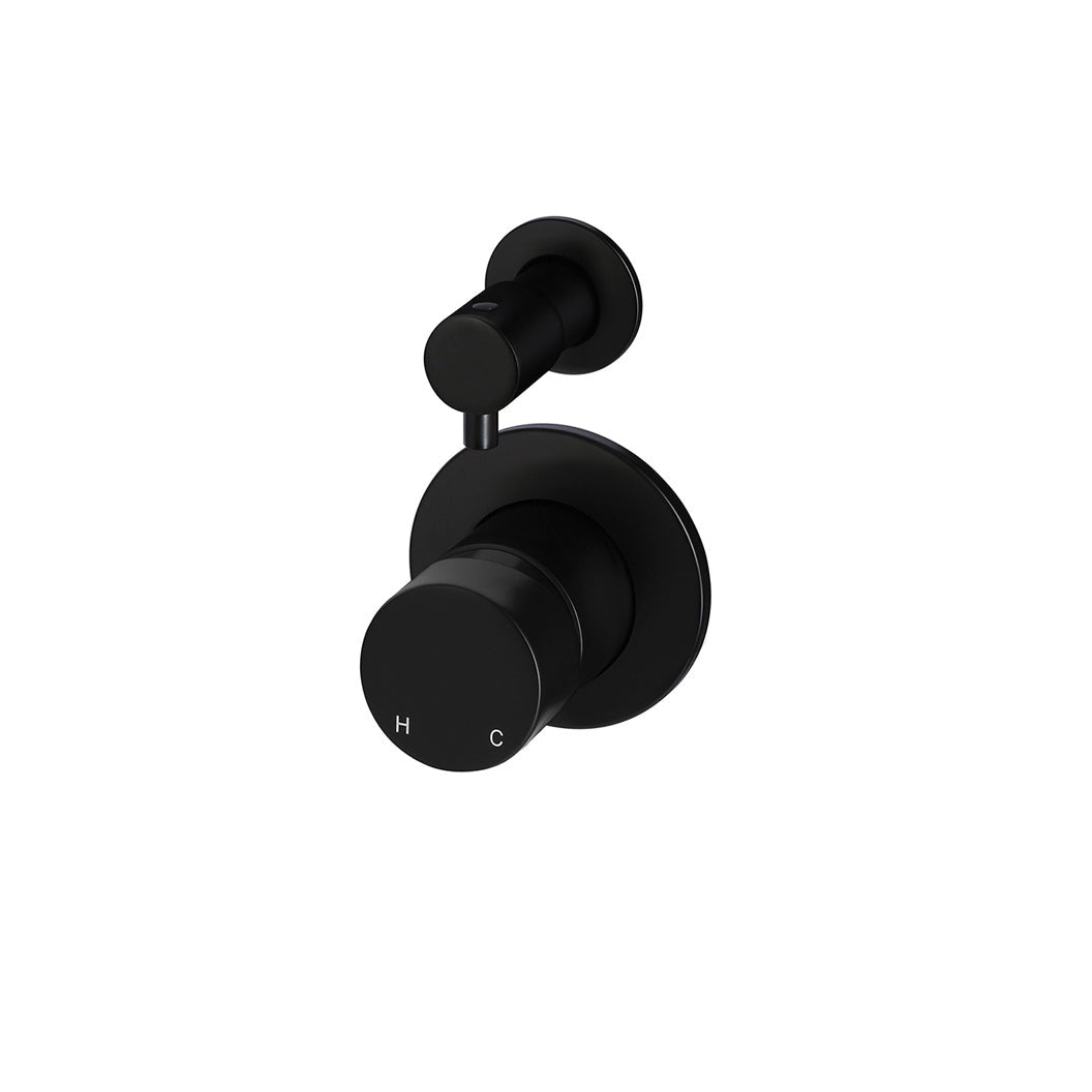 Round Diverter Mixer Pinless Handle Finish Kit - Matte Black