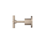Cross Handle Jumper Valve Wall Top Assemblies in Polished Chrome - rear mounting detail