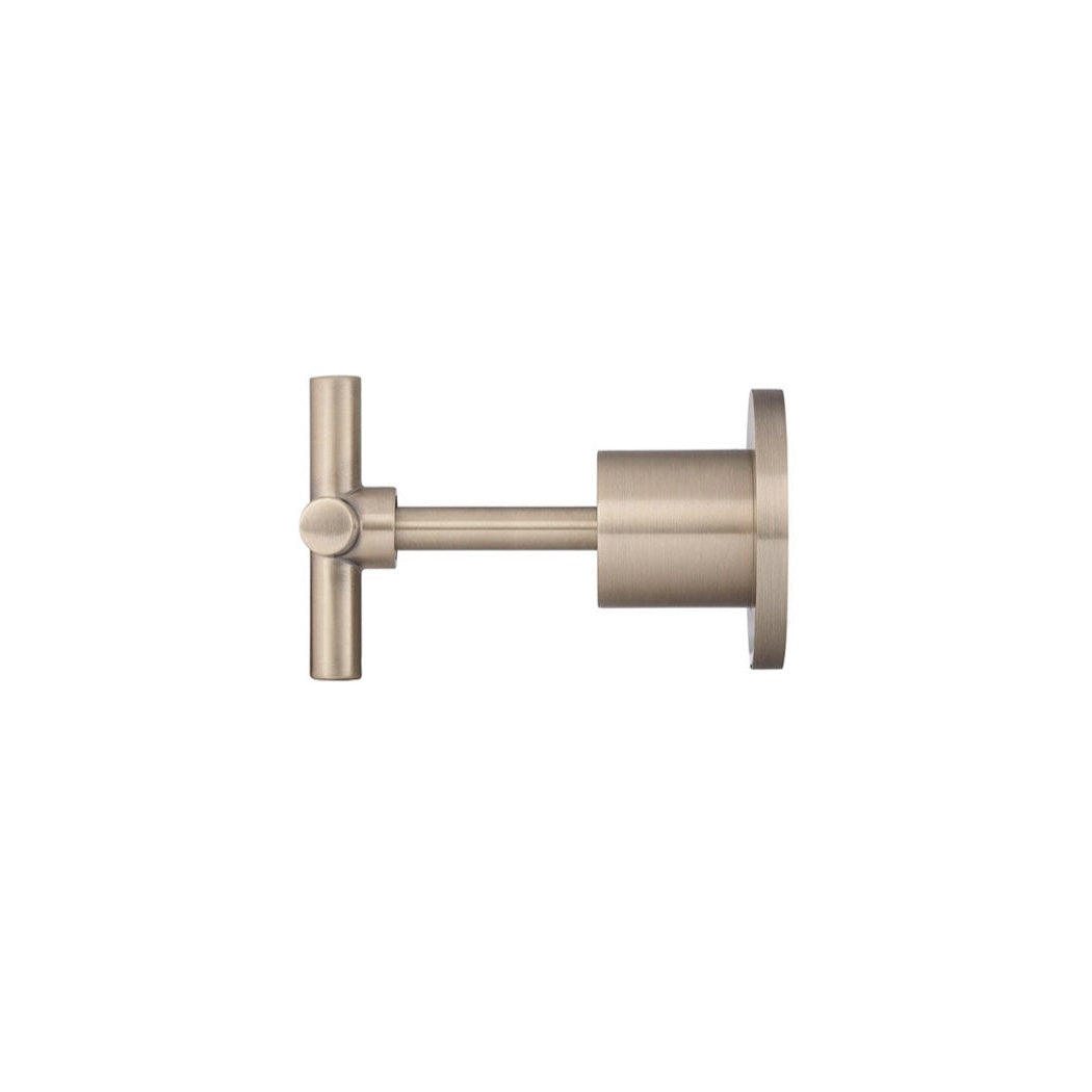 Cross Handle Jumper Valve Wall Top Assemblies in Polished Chrome - rear mounting detail