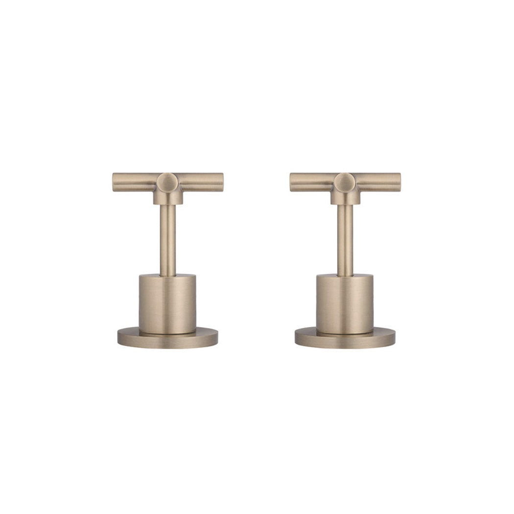 Cross Handle Jumper Valve Wall Top Assemblies - Champagne
