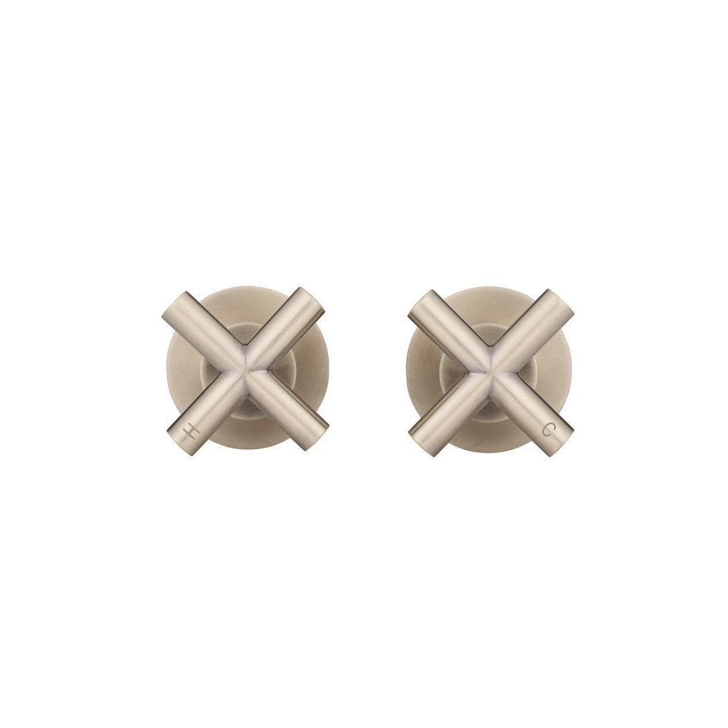 Cross Handle Jumper Valve Wall Top Assemblies - Champagne