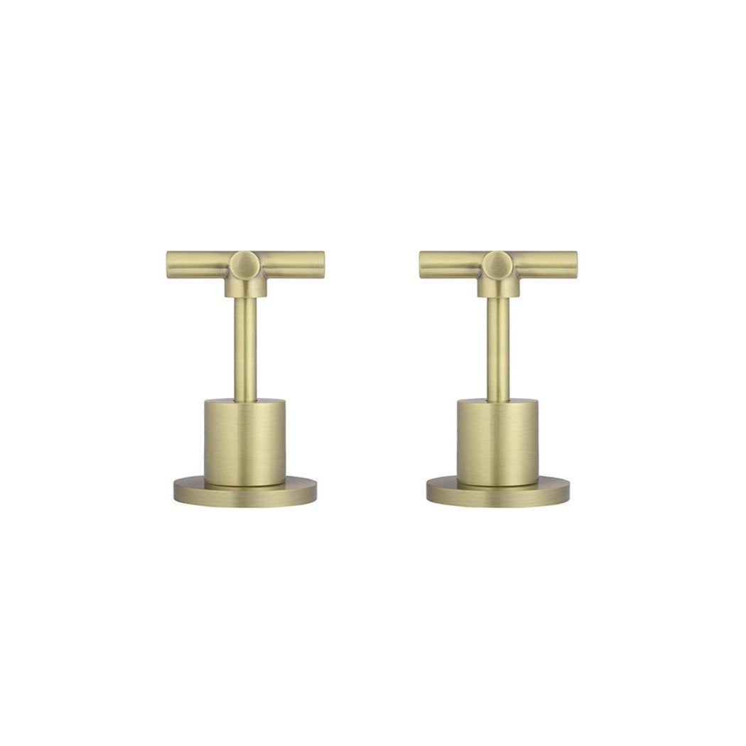 Cross Handle Jumper Valve Wall Top Assemblies - Tiger Bronze