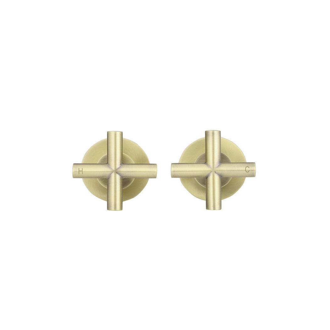 Cross Handle Jumper Valve Wall Top Assemblies - Tiger Bronze