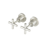 Cross Handle Jumper Valve Wall Top Assemblies in Brushed Nickel - alternative product view
