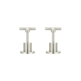 Cross Handle Jumper Valve Wall Top Assemblies - Brushed Nickel