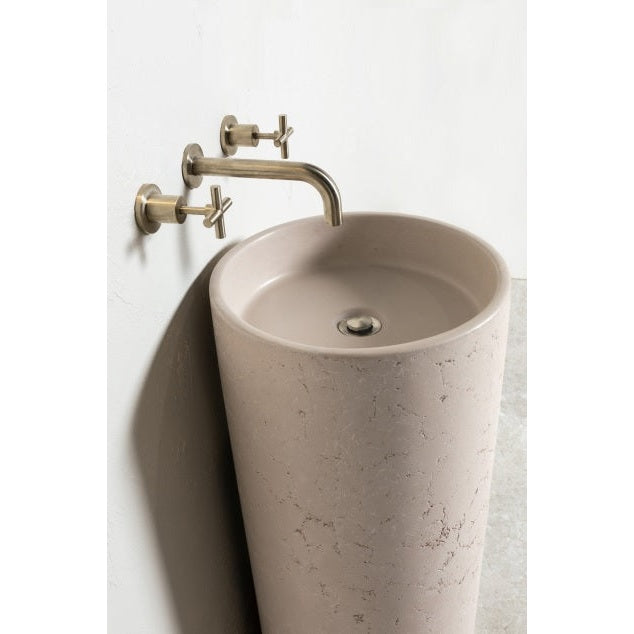 Cross Handle Jumper Valve Wall Top Assemblies - Brushed Nickel