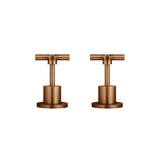 Cross Handle Jumper Valve Wall Top Assemblies - Lustre Bronze