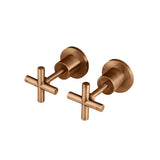 Cross Handle Jumper Valve Wall Top Assemblies in Tiger Bronze - alternative product view