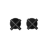 Cross Handle Jumper Valve Wall Top Assemblies - Matte Black