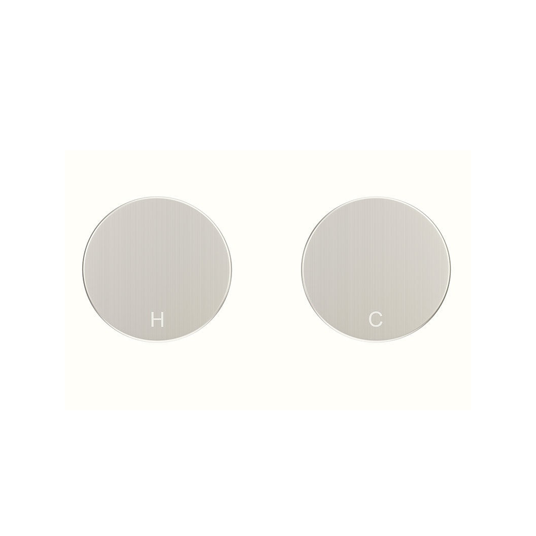 Circular Wall Taps - Brushed Nickel