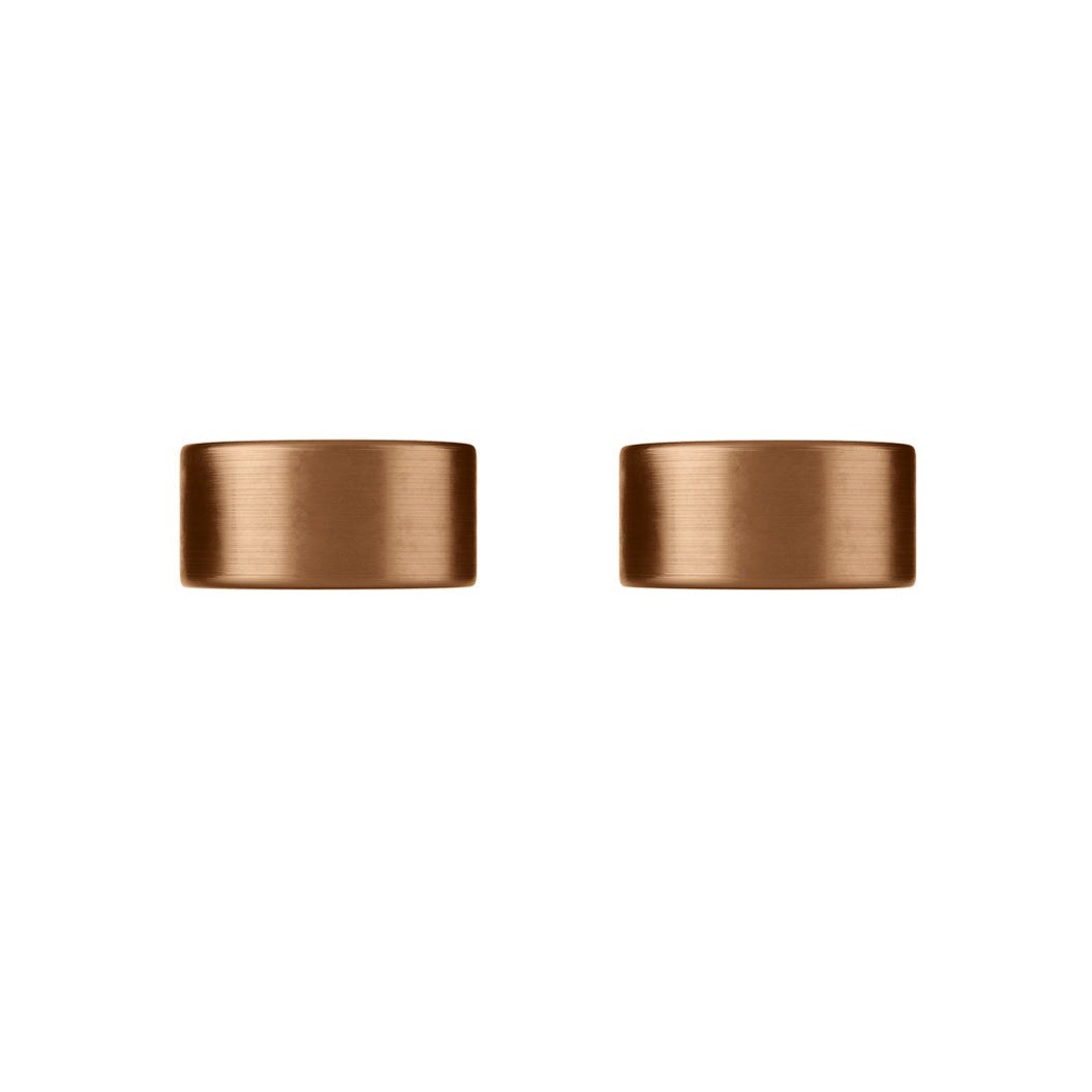 Circular Wall Taps in Tiger Bronze - angled product view