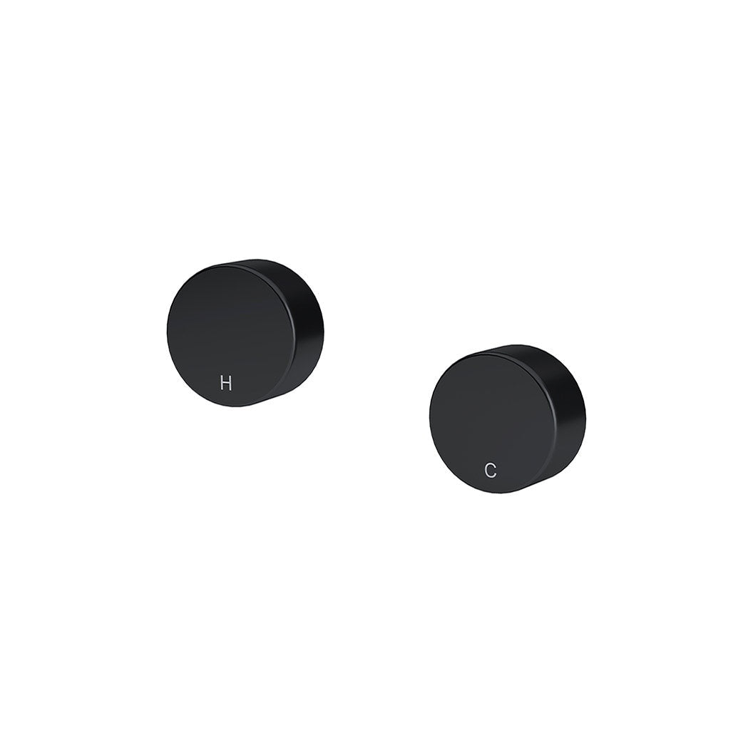 Circular Wall Taps - front view, bathroom fixture by Meir
