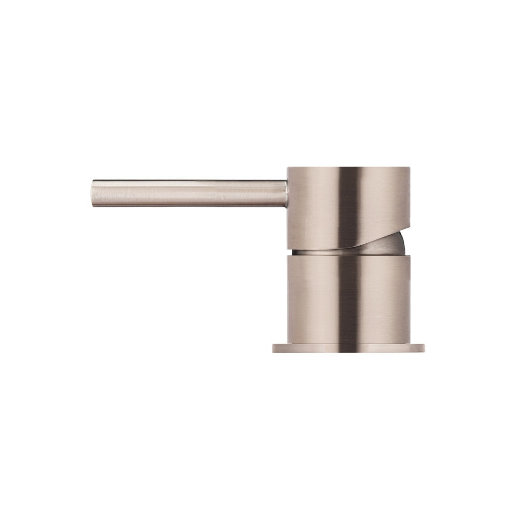Round Deck Mounted Mixer in Polished Chrome - angled product view