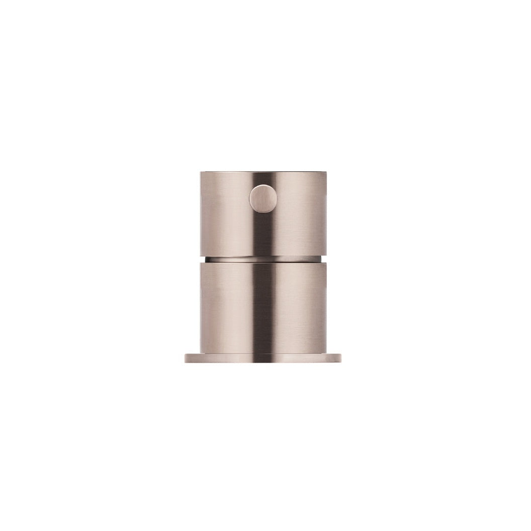 Round Deck Mounted Mixer - Champagne