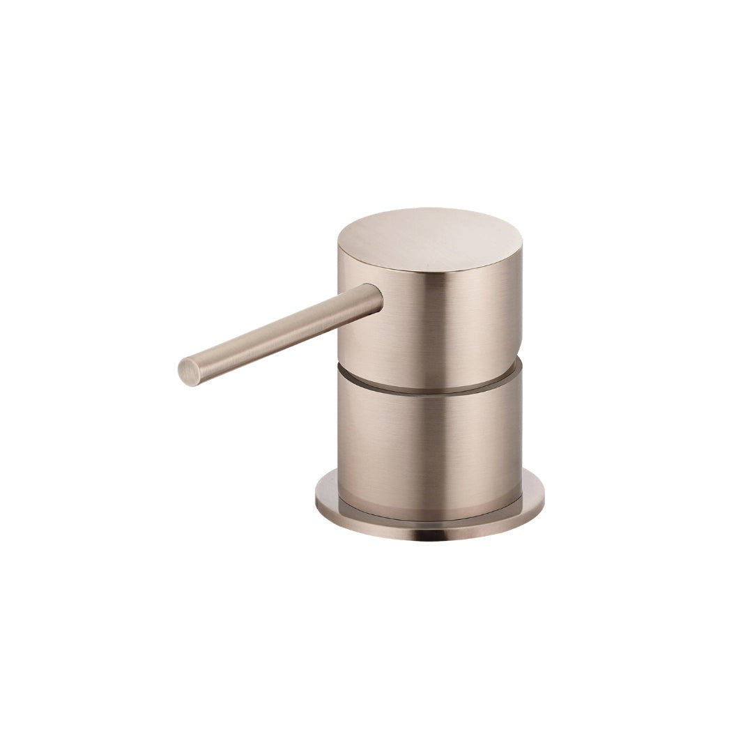 Round Deck Mounted Mixer in Polished Chrome - rear mounting detail