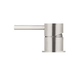 Round Deck Mounted Mixer in Brushed Nickel - side profile view