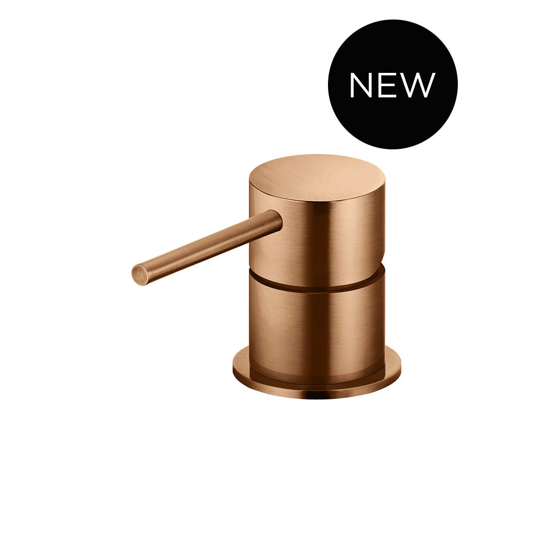Round Deck Mounted Mixer in Tiger Bronze - side profile view