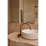 Round Deck Mounted Mixer - Lustre Bronze