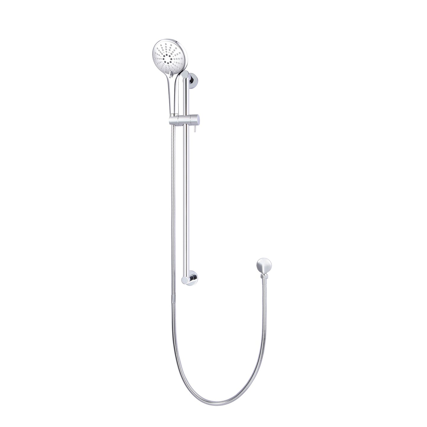 Round Three Function Hand Shower on Rail Column