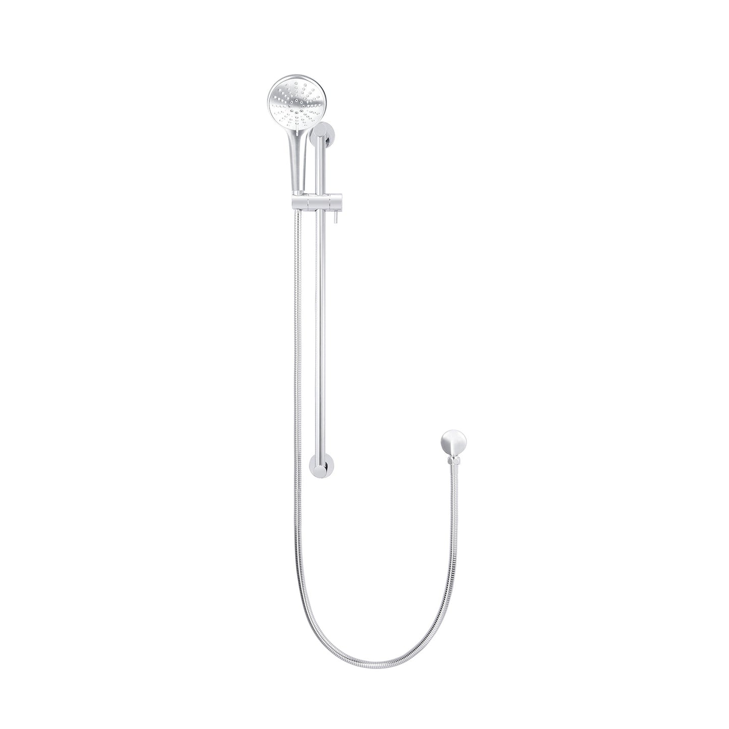 Round Three Function Hand Shower on Rail Column - Polished Chrome