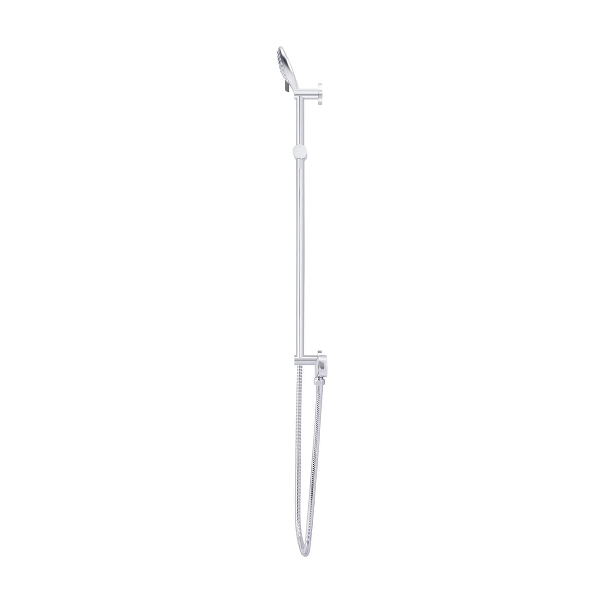 Round Three Function Hand Shower on Rail Column - Polished Chrome