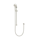 Round Three Function Hand Shower on Rail Column - Brushed Nickel