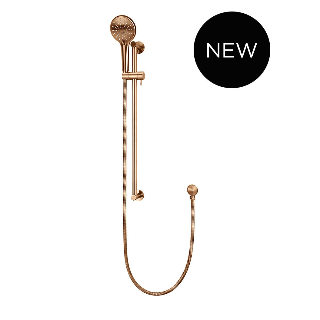 Round Three Function Hand Shower on Rail Column